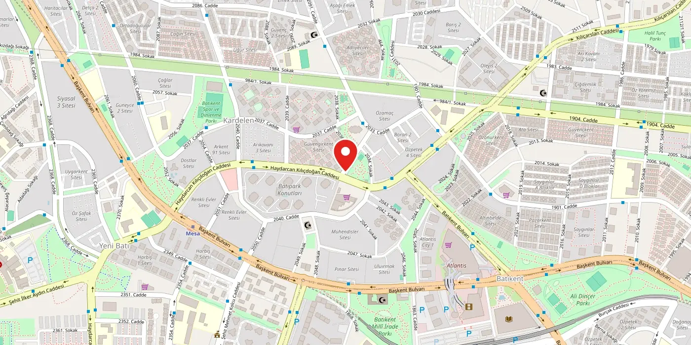 Harita: Kardelen Mh. Haydarcan Kılıçdoğan Cd. No: 4/6, Yenimahalle / Ankara